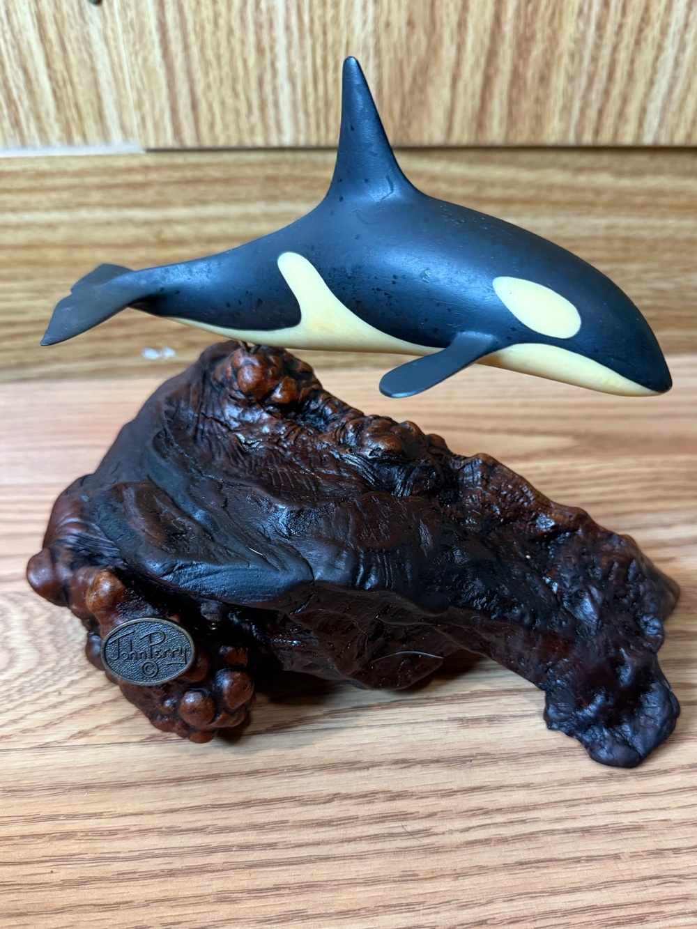 John Perry Vintage Orca Whale Sculpture Burlwood Ocean,
Sea life, Wildlife Art
